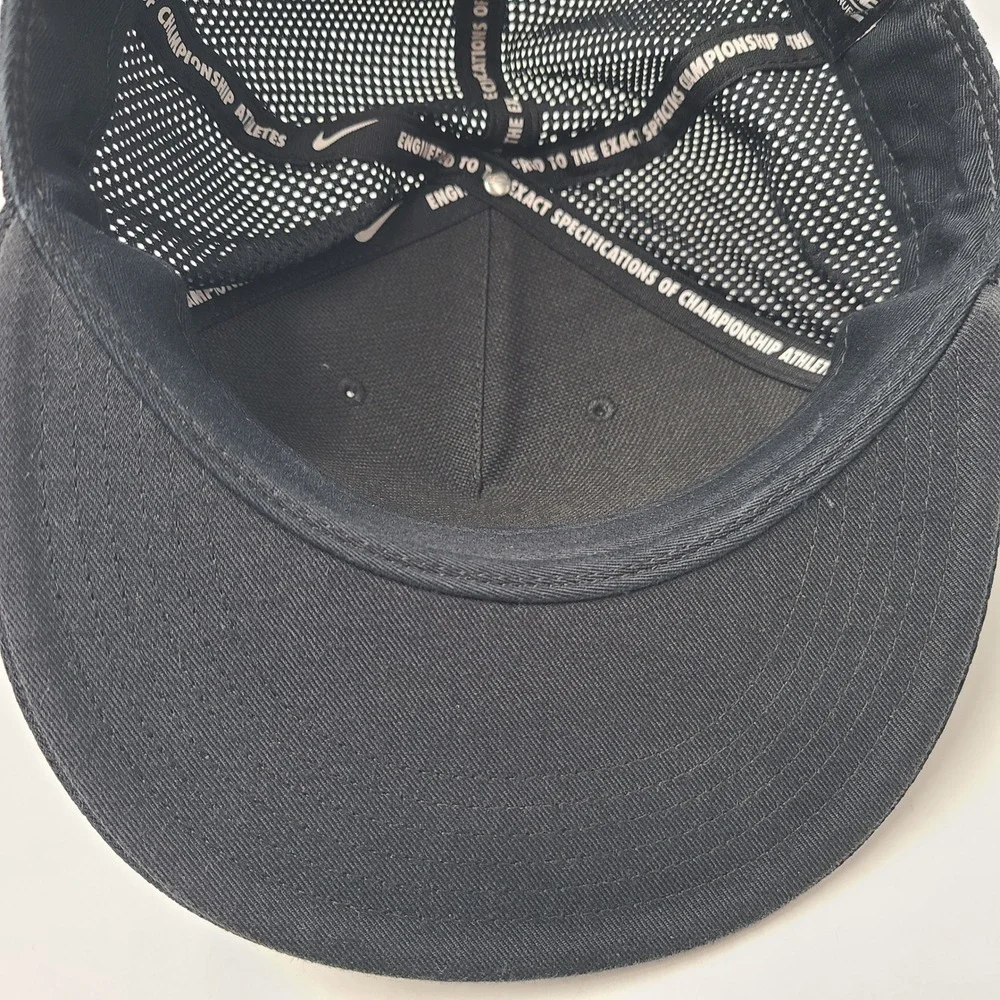 Youth Nike Hat Snapback Mesh Black Swoosh Logo Nike True S1ZE Baseball *READ*